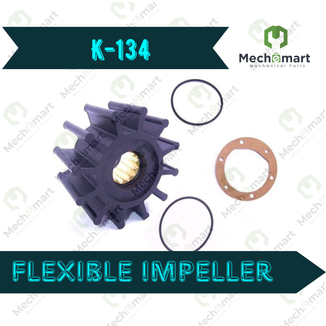 K-134 FLEXIBLE IMPELLER KIT (1210-001), IMPELLER WIDTH    : 57MM  NO OF BLADES       : 12  IMPELLER  HEIGHT  : 32MM