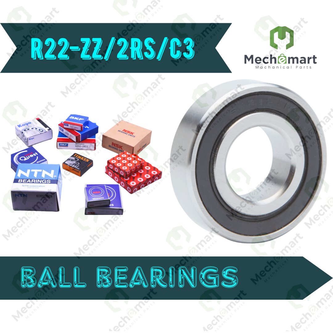 R22-2Z/2RS C3 Miniature Deep Groove Ball Bearings 1.3750x2.5000x0.5625 mm