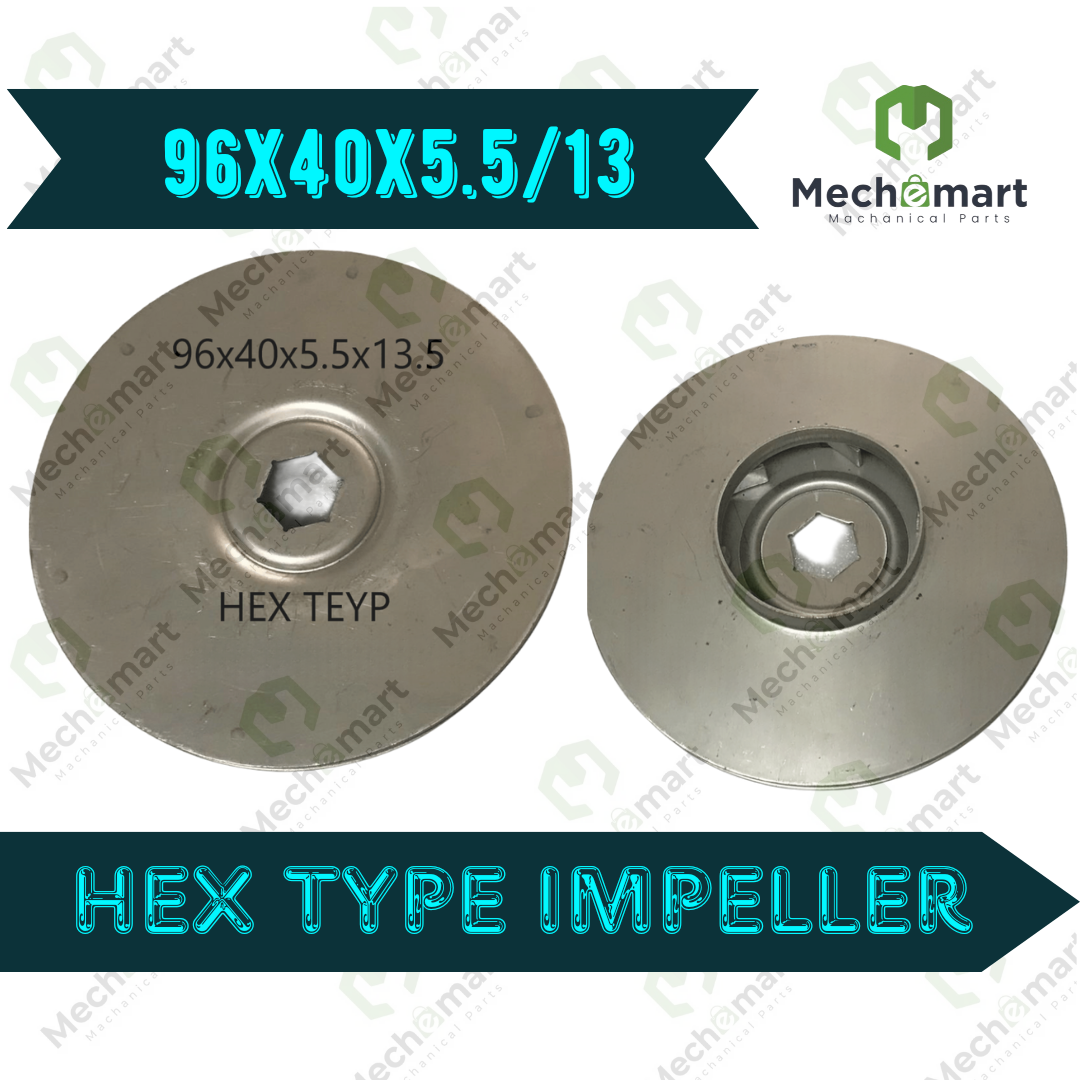 90x40x5.5/13.5 Hex type SS Impeller