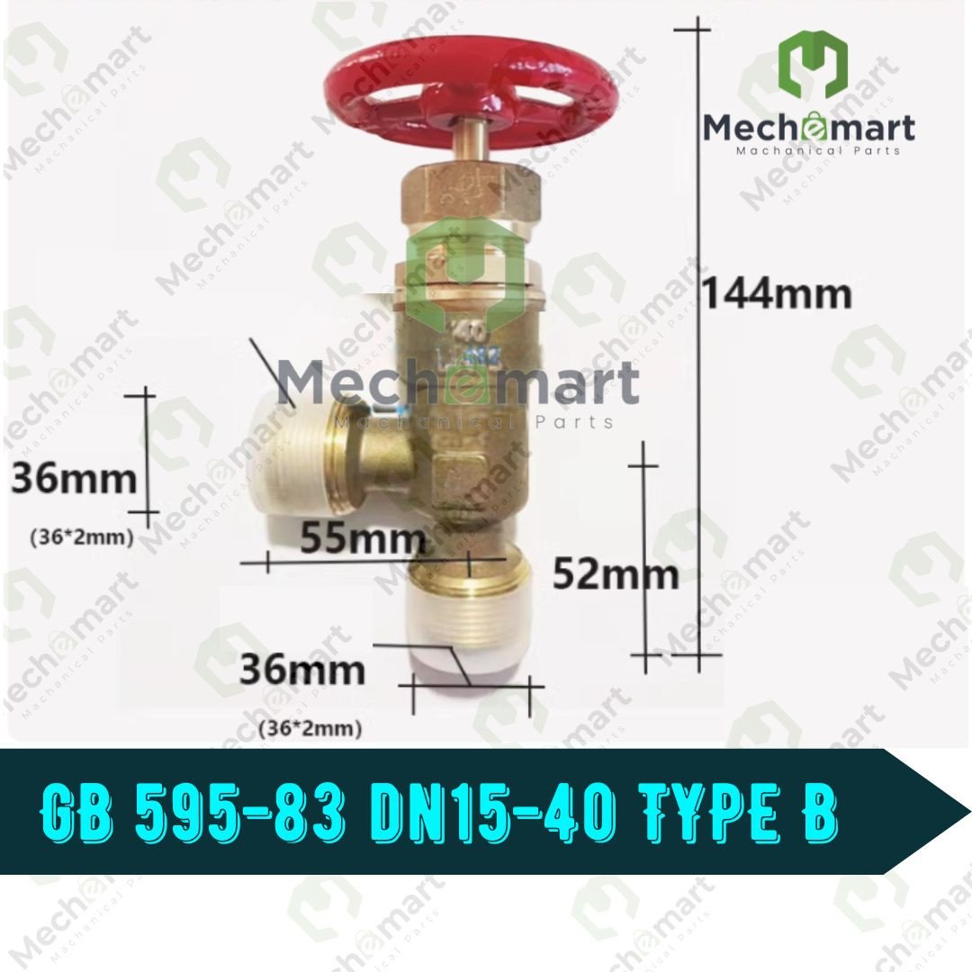 MARIN SHUT-OFF VALVE BRONZE GB595-83 DN15 TYPE B 36mm X 2  WORKING PRESSURE 40 BAR