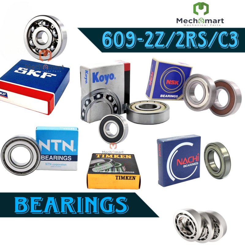 609-2Z/2RS C3 Miniature Deep Groove Ball Bearings 9x24x7mm