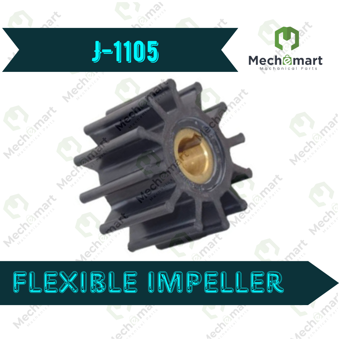 J-1105 Marine Flexible Impeller , Impeller Dia	65 mm Impeller Width	41.5 mm Shaft Dia	15.8 mm No. Of Blades	12